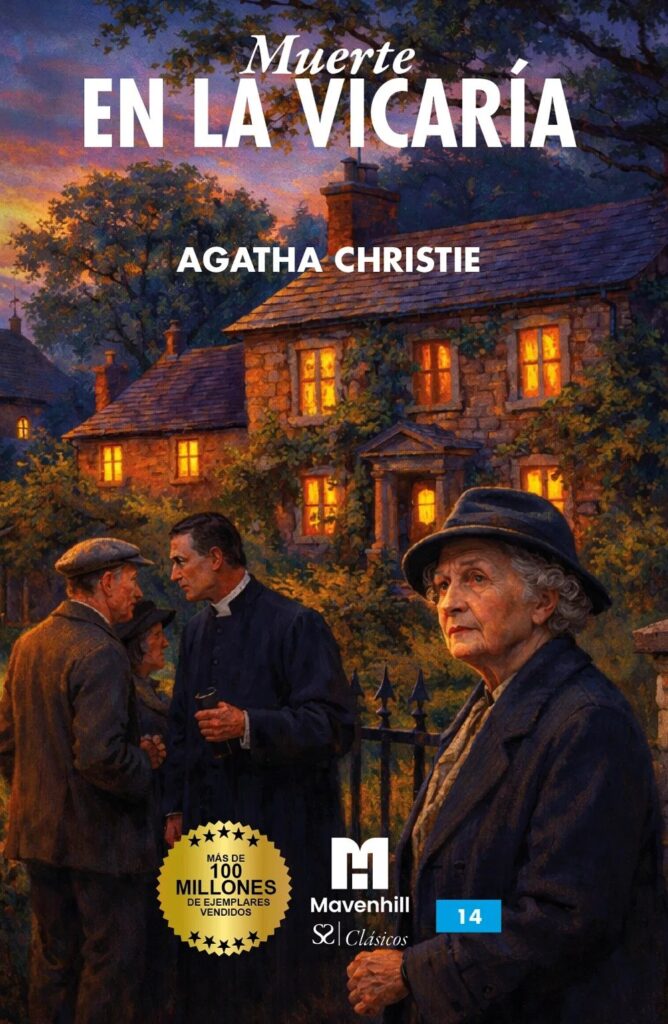 Muerte en la vicaría by Agatha Christie, book cover